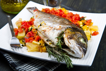 baked fish with vegetables