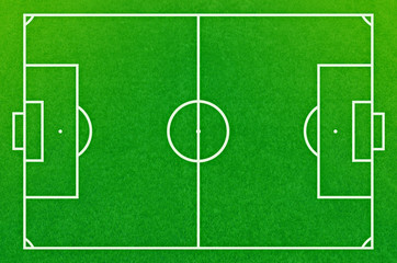 Closeup image of natural green grass socer field