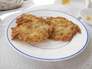 spanish little shrimp omelettes