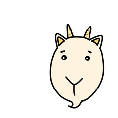 goat face cartoon drawing