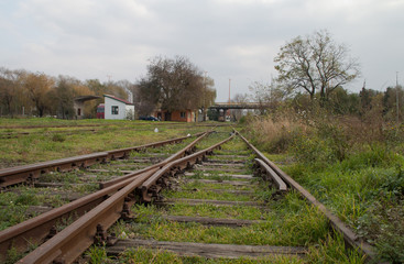 Fototapeta premium Old switches at the railway station