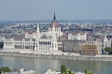 Fototapeta na wymiar Parliament Building at Budapest, Hungary