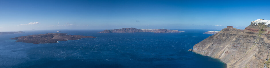 Fototapeta na wymiar Panorama Caldera of Santorini