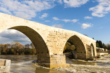 Fototapeta na wymiar Turkey, Seljuqs bridge near Aspendos