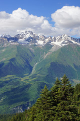 Fototapeta na wymiar Caucasus Mountains, Mestia, Georgia