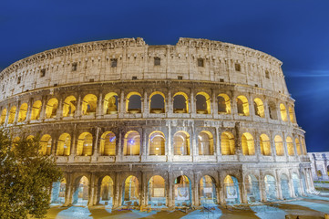 Fototapeta na wymiar The Colosseum, or the Coliseum in Rome, Italy