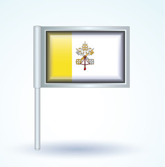 Flag of Vatican city, vector illustration