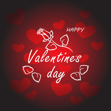 Valentine's Day Background - Vector Illustration, Graphic Design, Editable For Your Design. Valentines Day