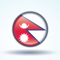 Flag of Nepal, vector illustration