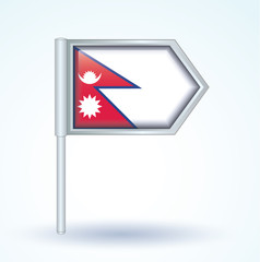 Flag of Nepal, vector illustration