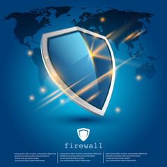 firewall shield - obrazy, fototapety, plakaty