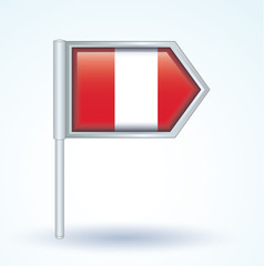 Flag of Peru, vector illustration