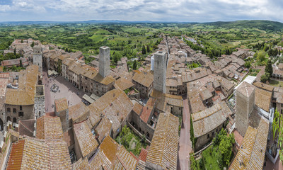 San Gimignano general view in Tuscany, Italy