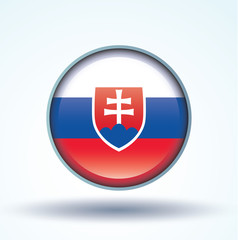Obraz premium Flag of Slovakia, vector illustration
