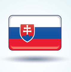 Fototapeta premium Flag of Slovakia, vector illustration