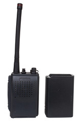 Radio apart from its battery