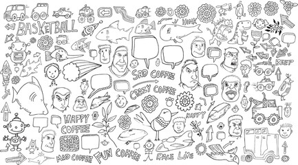 Doodle Vector Illustration Art Set © Blue Foliage