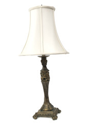 Vintage lamp on white background