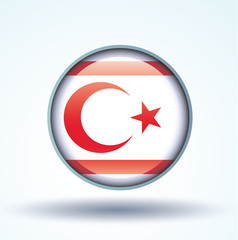 Flag set of Northern Cyprus, vector illustration