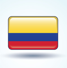 Flag set of Colombia, vector illustration