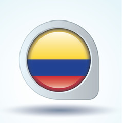 Fototapeta premium Flag set of Colombia, vector illustration