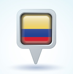 Flag set of Colombia, vector illustration