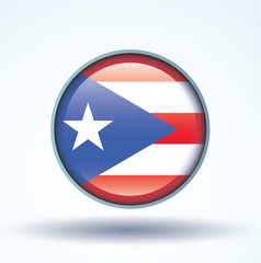 Flag set of Puerto rico, vector illustration