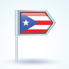 Flag set of Puerto rico, vector illustration