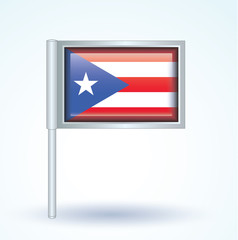 Flag set of Puerto rico, vector illustration