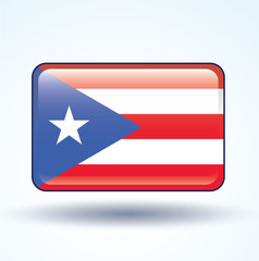 Flag set of Puerto rico, vector illustration