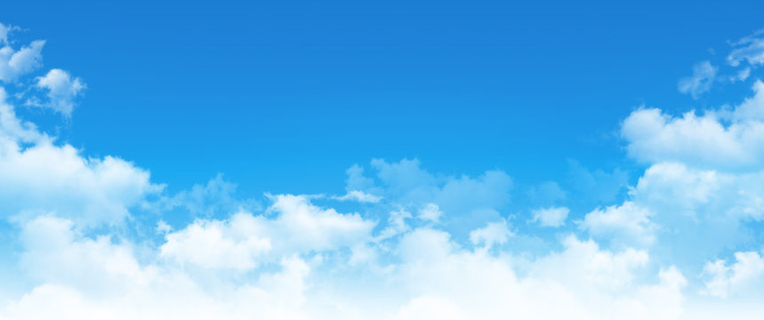Fototapeta panoramiczny krajobraz z chmurami