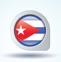 Fototapeta premium Flag set of Cuba, vector illustration