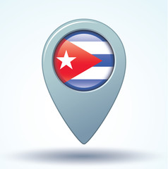 Flag set of Cuba, vector illustration