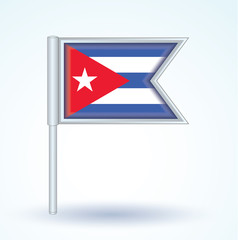 Flag set of Cuba, vector illustration