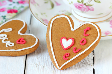 Obraz na płótnie Canvas colorful heart cookies