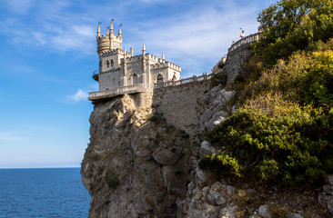 Fototapeta na wymiar The well known castle Swallow's Nest in Yalta, Russia