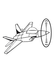 Fototapeta na wymiar Aircraft jet jet propeller funny