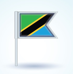 Flag set of Tanzania, vector illustration