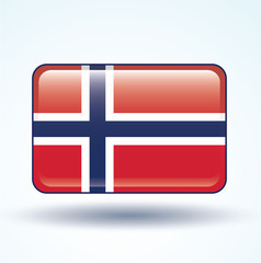 Obraz premium Flag set of Norway, vector illustration