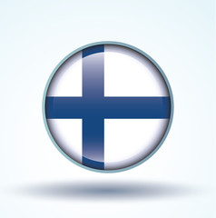 Obraz premium Flag of Finland, vector illustration