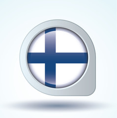 Obraz premium Flag of Finland, vector illustration