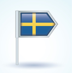 Flag set of Sweden, vector illustration
