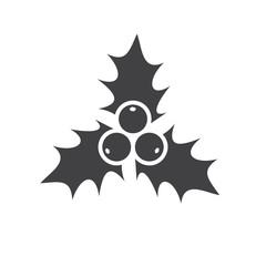 Christmas holly icon