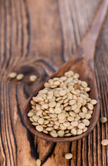 Portion of Brown Lentils