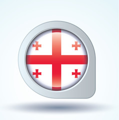 Fototapeta premium Flag set of Georgia, vector illustration