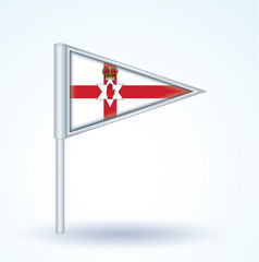 Flag set of North Ireland, vector illustration