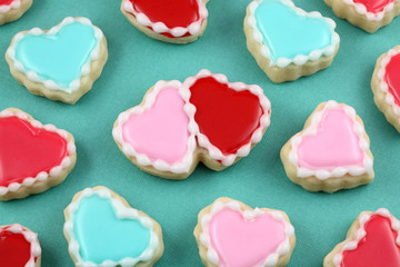 Teal Love Hearts
