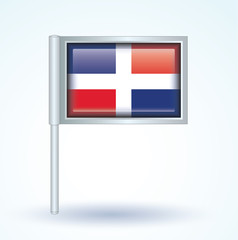 Flag set of dominican republic, vector illustration