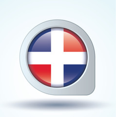 Obraz premium Flag set of dominican republic, vector illustration