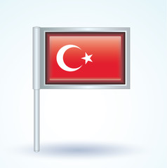 Flag set of Turkey, vector illustration
